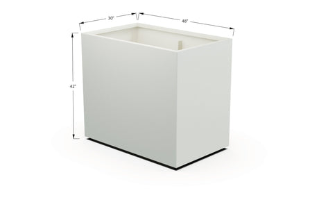 Aluminum Rectangular 30" Wide Planter – 36" to 42" H - Plantercraft