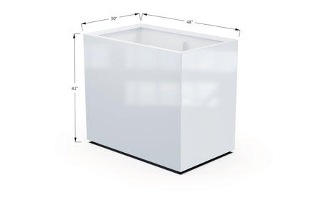 Aluminum Rectangular 30" Wide Planter – 36" to 42" H - Plantercraft