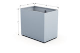 Aluminum Rectangular 30" Wide Planter – 36" to 42" H - Plantercraft