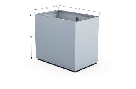 Aluminum Rectangular 30" Wide Planter – 36" to 42" H - Plantercraft