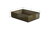 Aluminum Rectangular 36" Wide Planter – 12" to 18" H