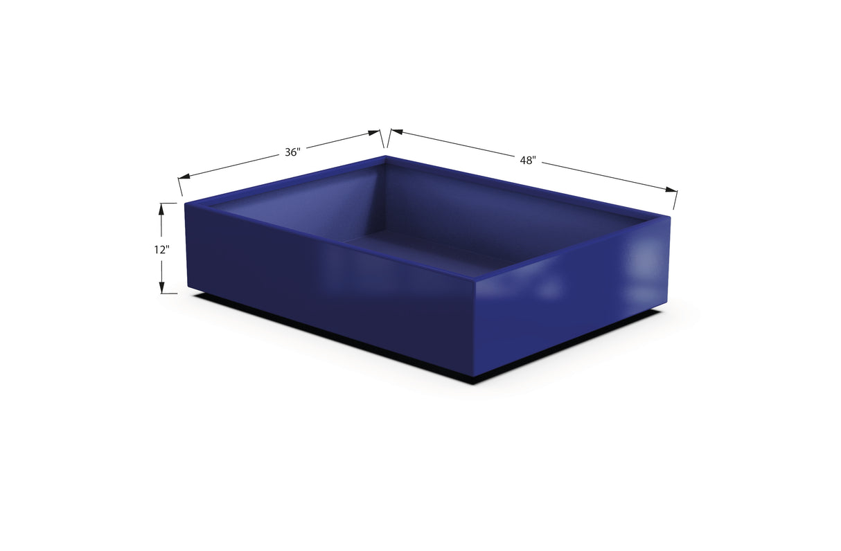 Aluminum Rectangular 36" Wide Planter – 12" to 18" H