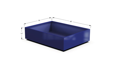 Aluminum Rectangular 36" Wide Planter – 12" to 18" H