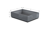 Aluminum Rectangular 36" Wide Planter – 12" to 18" H