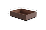 Aluminum Rectangular 36" Wide Planter – 12" to 18" H