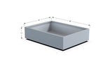 Aluminum Rectangular 36" Wide Planter – 12" to 18" H