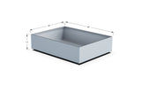 Aluminum Rectangular 36" Wide Planter – 12" to 18" H
