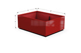 Aluminum Rectangular 36" Wide Planter – 12" to 18" H