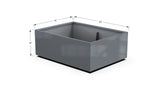 Aluminum Rectangular 36" Wide Planter – 12" to 18" H