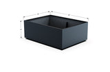 Aluminum Rectangular 36" Wide Planter – 12" to 18" H