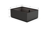 Aluminum Rectangular 36" Wide Planter – 12" to 18" H