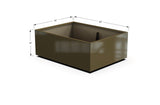 Aluminum Rectangular 36" Wide Planter – 12" to 18" H