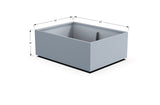 Aluminum Rectangular 36" Wide Planter – 12" to 18" H