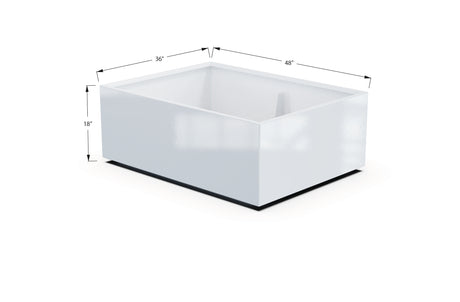 Aluminum Rectangular 36" Wide Planter – 12" to 18" H