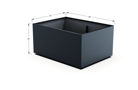 Aluminum Rectangular 36" Wide Planter – 24" to 30" H - Plantercraft