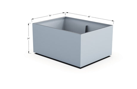 Aluminum Rectangular 36" Wide Planter – 24" to 30" H - Plantercraft