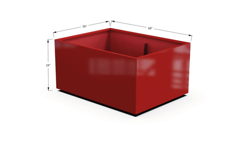 Aluminum Rectangular 36" Wide Planter – 24" to 30" H - Plantercraft
