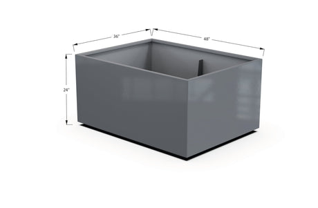 Aluminum Rectangular 36" Wide Planter – 24" to 30" H - Plantercraft