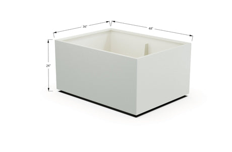 Aluminum Rectangular 36" Wide Planter – 24" to 30" H - Plantercraft