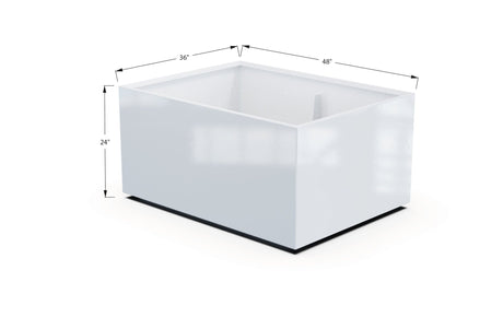Aluminum Rectangular 36" Wide Planter – 24" to 30" H - Plantercraft