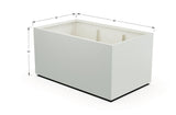 Aluminum Rectangular 36" Wide Planter – 24" to 30" H - Plantercraft