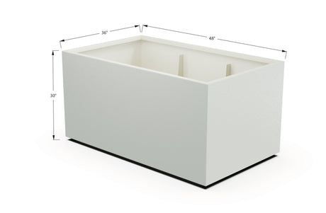 Aluminum Rectangular 36" Wide Planter – 24" to 30" H - Plantercraft