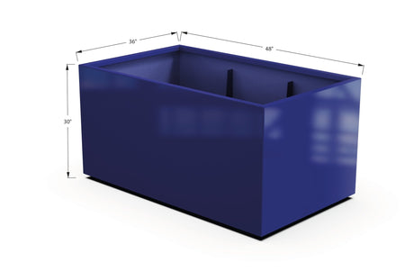 Aluminum Rectangular 36" Wide Planter – 24" to 30" H - Plantercraft