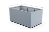 Aluminum Rectangular 36" Wide Planter – 24" to 30" H - Plantercraft