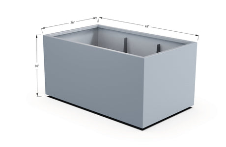 Aluminum Rectangular 36" Wide Planter – 24" to 30" H - Plantercraft