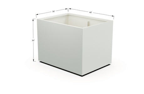 Aluminum Rectangular 36" Wide Planter – 36" to 42" H - Plantercraft