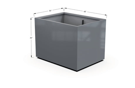 Aluminum Rectangular 36" Wide Planter – 36" to 42" H - Plantercraft