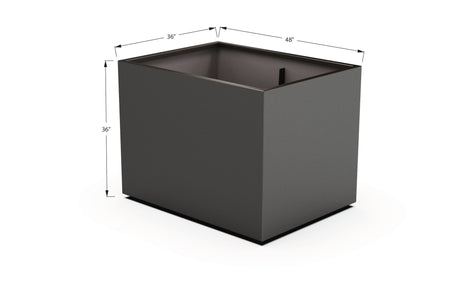 Aluminum Rectangular 36" Wide Planter – 36" to 42" H - Plantercraft