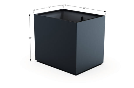 Aluminum Rectangular 36" Wide Planter – 36" to 42" H - Plantercraft