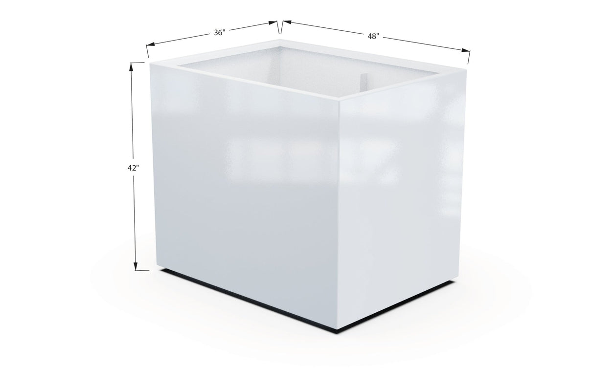 Aluminum Rectangular 36" Wide Planter – 36" to 42" H - Plantercraft