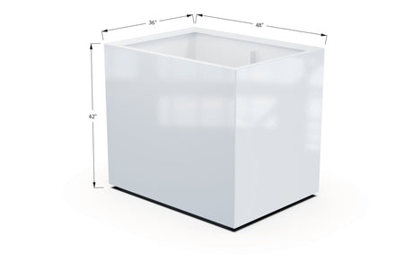 Aluminum Rectangular 36" Wide Planter – 36" to 42" H - Plantercraft