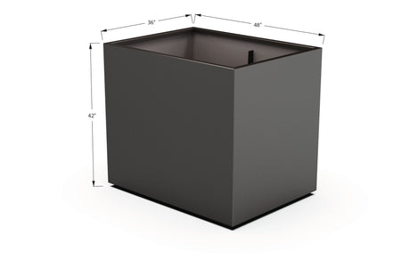 Aluminum Rectangular 36" Wide Planter – 36" to 42" H - Plantercraft