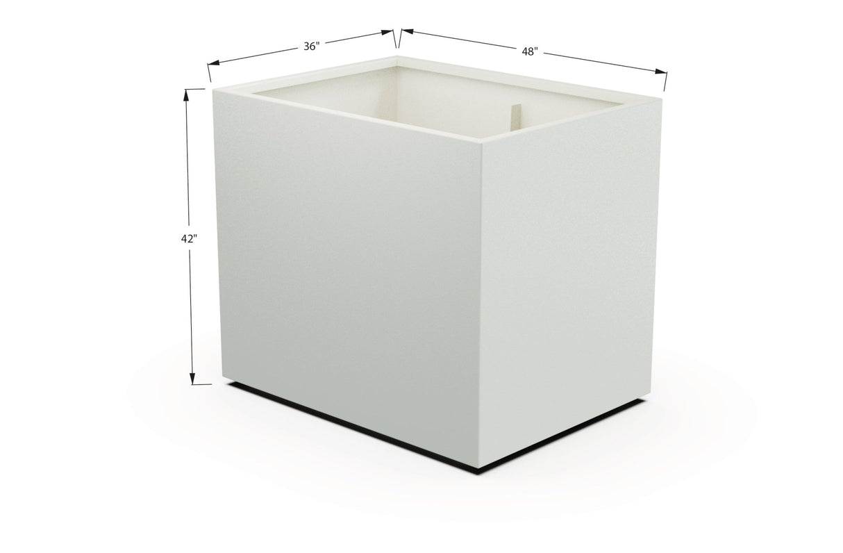 Aluminum Rectangular 36" Wide Planter – 36" to 42" H - Plantercraft