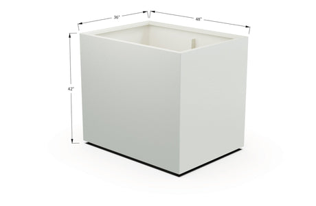 Aluminum Rectangular 36" Wide Planter – 36" to 42" H - Plantercraft