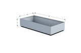 Aluminum Rectangular 30" Wide Planter – 12" to 18" H - Plantercraft