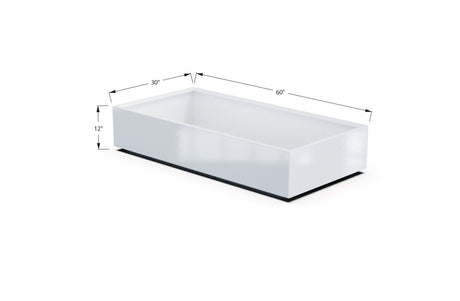 Aluminum Rectangular 30" Wide Planter – 12" to 18" H - Plantercraft