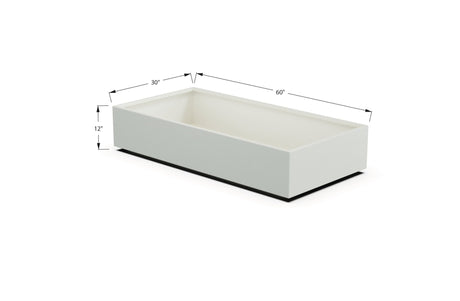 Aluminum Rectangular 30" Wide Planter – 12" to 18" H - Plantercraft