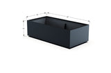 Aluminum Rectangular 30" Wide Planter – 12" to 18" H - Plantercraft