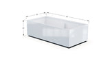 Aluminum Rectangular 30" Wide Planter – 12" to 18" H - Plantercraft