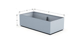 Aluminum Rectangular 30" Wide Planter – 12" to 18" H - Plantercraft