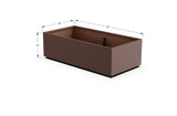 Aluminum Rectangular 30" Wide Planter – 12" to 18" H - Plantercraft