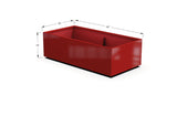 Aluminum Rectangular 30" Wide Planter – 12" to 18" H - Plantercraft