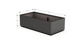 Aluminum Rectangular 30" Wide Planter – 12" to 18" H - Plantercraft