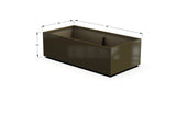 Aluminum Rectangular 30" Wide Planter – 12" to 18" H - Plantercraft