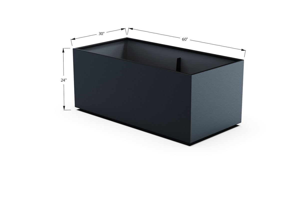 Aluminum Rectangular 30" Wide Planter – 24" to 30" H - Plantercraft