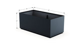 Aluminum Rectangular 30" Wide Planter – 24" to 30" H - Plantercraft
